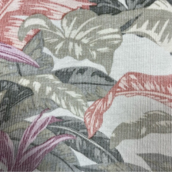 Tommy Bahama Coastal Corduroy Cream Button Floral Shirt - Picture 7 of 14